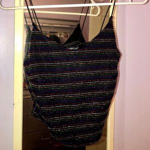 Basic Festive Colorful Crop atop